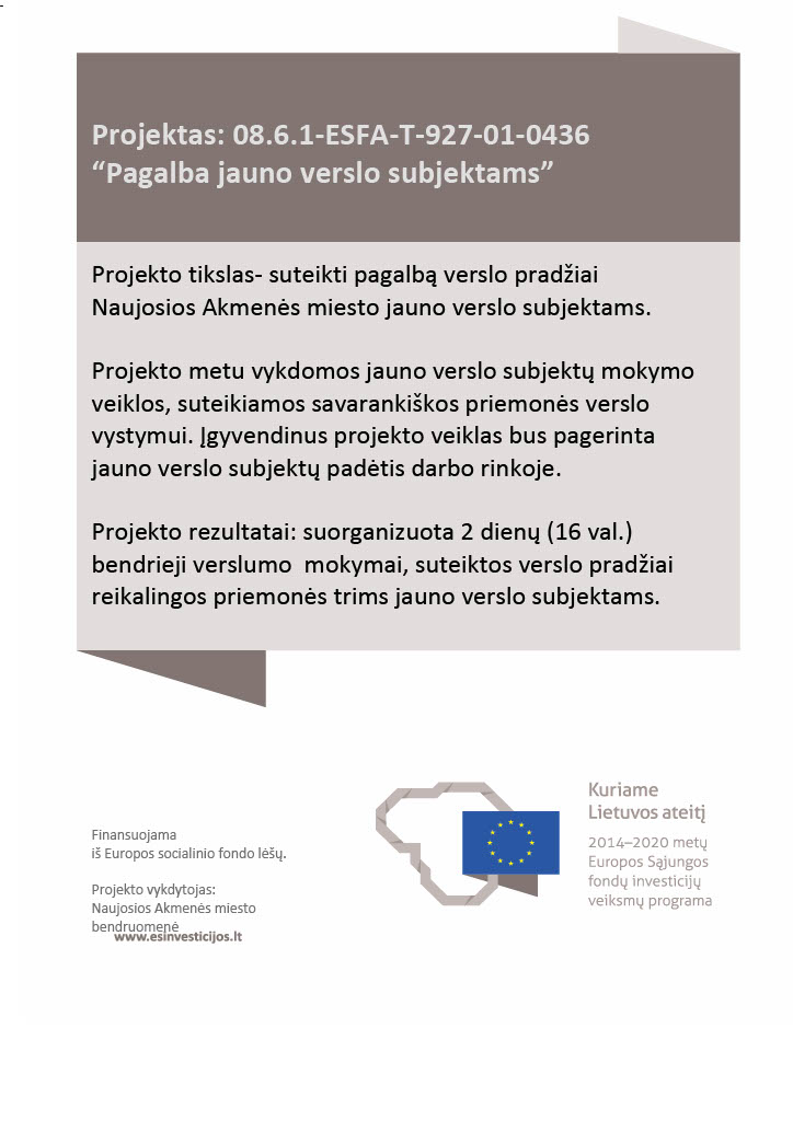 ES projekto plakatas